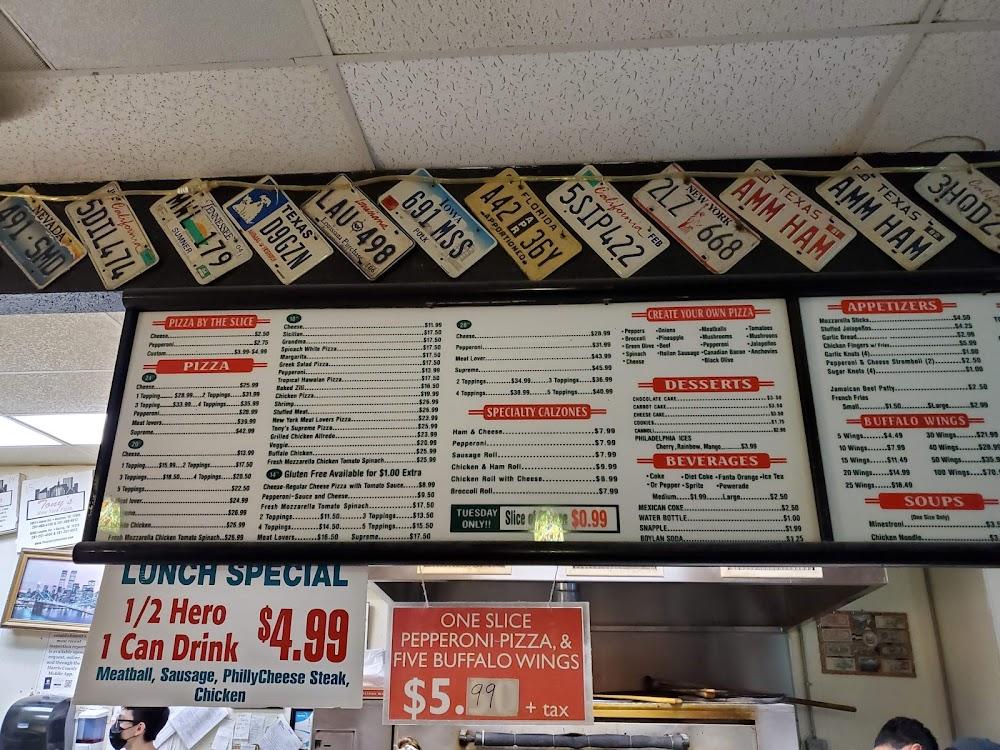 Tony's New York Pizza Menu image 2