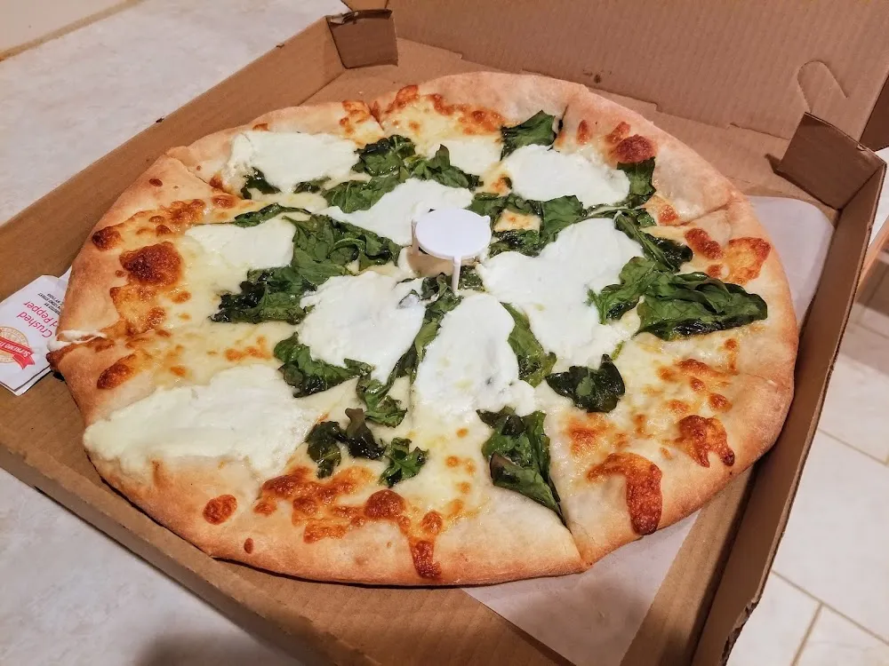 Spinach White Pizza 14